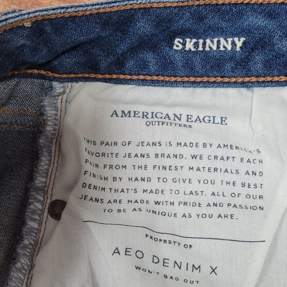 AMERICAN EAGLE OUTFITTERS Super Stretch X Distressed Skinny Jeans Size … - Picture 5 of 9